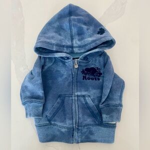 Roots Baby Tie Dye Hoodie Blue 0-3 Months